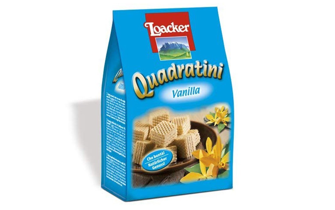 Loacker Quadratini Vanilla Wafers   Box  250 grams